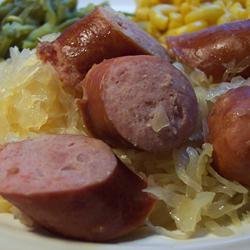 Slow Cooker Kielbasa and Beer