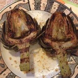 Grilled Garlic Artichokes