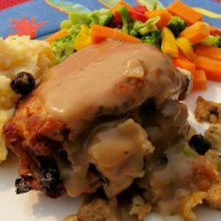 Baked Stuffed Pork Chops and Pan Gravy