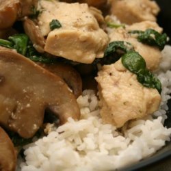 Chicken With Spinach & Mushroom