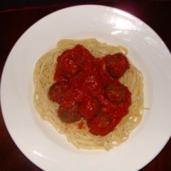 Herb and Onion Meatballs in Tomato Sauce