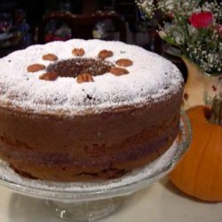 Pumpkin Pecan Cake With Ginger Whipped Cream