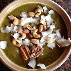 Curried Red Lentil, Chickpea and Kale Soup