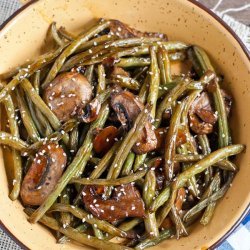 Roasted Green Beans With Mushrooms