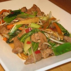 Char Siu Pork Corn and Bok Choy Stir Fry