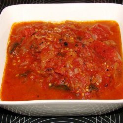 Grilled Tomato Sauce on Barbecue