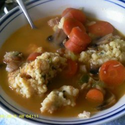 Mushroom Jalapeno Matzo Ball Soup