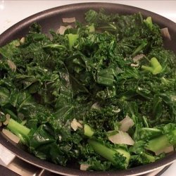 Sautéed Kale & Red Onions With Garlic and Lemon