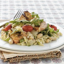 Grilled Salmon  & Orzo Salad