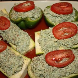 Vegan Stuffed Baked Zucchini