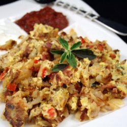 Sun-Dried Tomato and Roasted Garlic Skillet Breakfast