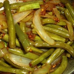 Green Beans With Red Onion and Mustard Vinaigrette