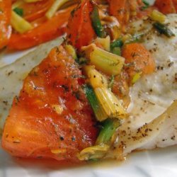 Grilled Halibut Fillets With Tomato and Dill