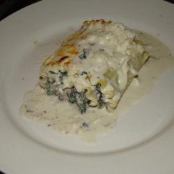 Lasagna Roll-Ups With Gorgonzola Cream Sauce