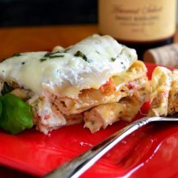 Creamy White Chicken & Artichoke Lasagna