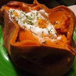 Twice Baked Sweet Potatoes with Ricotta Cheese