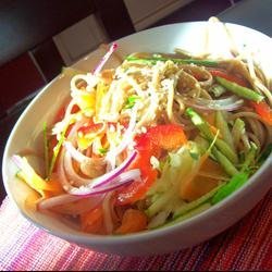 Cold Szechuan Noodles and Shredded Vegetables