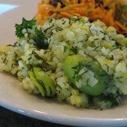 Persian Sabzi Polo (Herb Rice with Fava Beans)