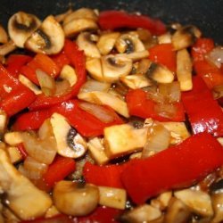 Sauteed Peppers and Mushrooms With Caramelized Onions