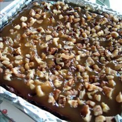 Brownie Caramel Walnut Bars