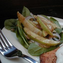 Spinach & Pear Salad With Dijon Mustard Vinaigrette