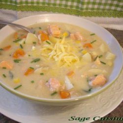 Healthy Salmon Corn Chowder