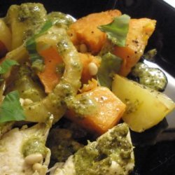Pesto Marinated Chicken With Roasted Vegetables