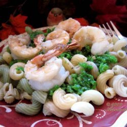 Shrimp Fusilli With Sweet-Pea Pesto