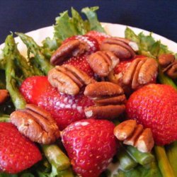 Asparagus, Strawberry Salad With Honey Lime Dressing