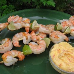 Barbecued Shrimp With Mango Lime Mayonnaise