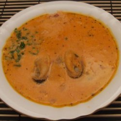 Creamy Mussel Soup with Fiery Rouille