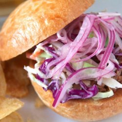 Pulled Pork Sandwiches With Pickled Onion Slaw