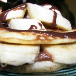 Banana Pancakes With Hazelnut Mascarpone Crème
