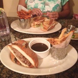 Buffalo Chicken French Dip Sandwich