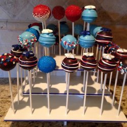 Red Velvet Cake Pops (4th of July)