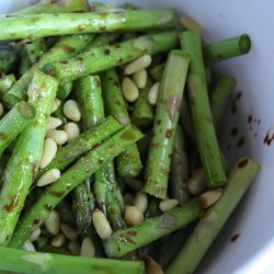 Roasted Asparagus with Pine Nuts