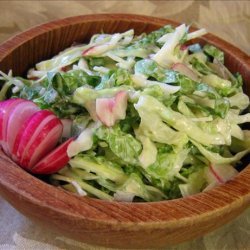 Honey Mustard Coleslaw With Radishes