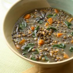 Cumin-Scented Wheat Berry-Lentil Soup