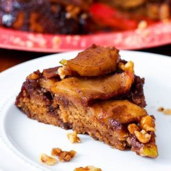 Caramel Apple Upside-Down Cornmeal Cake