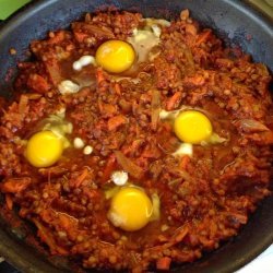 Baked Eggs With Lentils