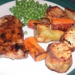 Mustard Honey Pork Chops & Vegetables