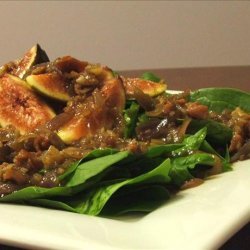 Warm Spinach, Fig, and Prosciutto Salad with Honey Balsamic Vina