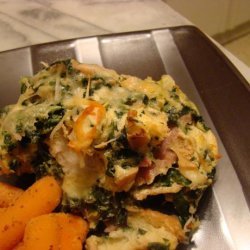 Midwestern Spinach & Cheese Savoury Bread Pudding