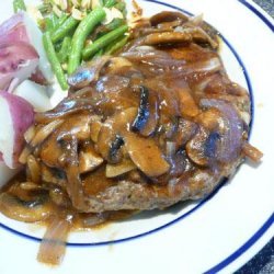 Grilled Salisbury Steaks in Savory Mushroom Gravy