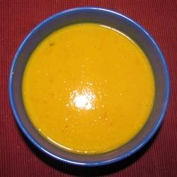 Pumpkin, Sweet Potato, Leek and Coconut Milk Soup