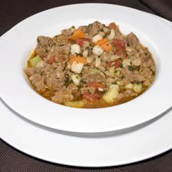 Spicy Sausage Soup with Cilantro