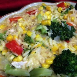Chicken With Orzo and Veggies