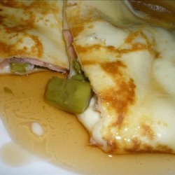 Ham, Cheese & Asparagus Crepes !