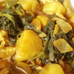 Chicken, Potato and Spinach Curry