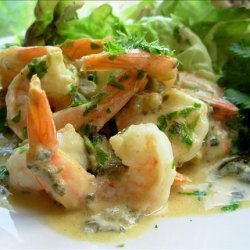 Warm Lemon, Lime and Lovage Prawns With Pineau Des Charentes